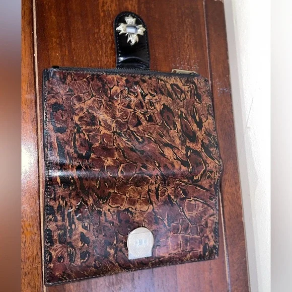 Patricia Nash Marene Floret Leather Large Wallet Brown AUTHENTIC (MINOR DAMAGE) - Picture 6 of 7